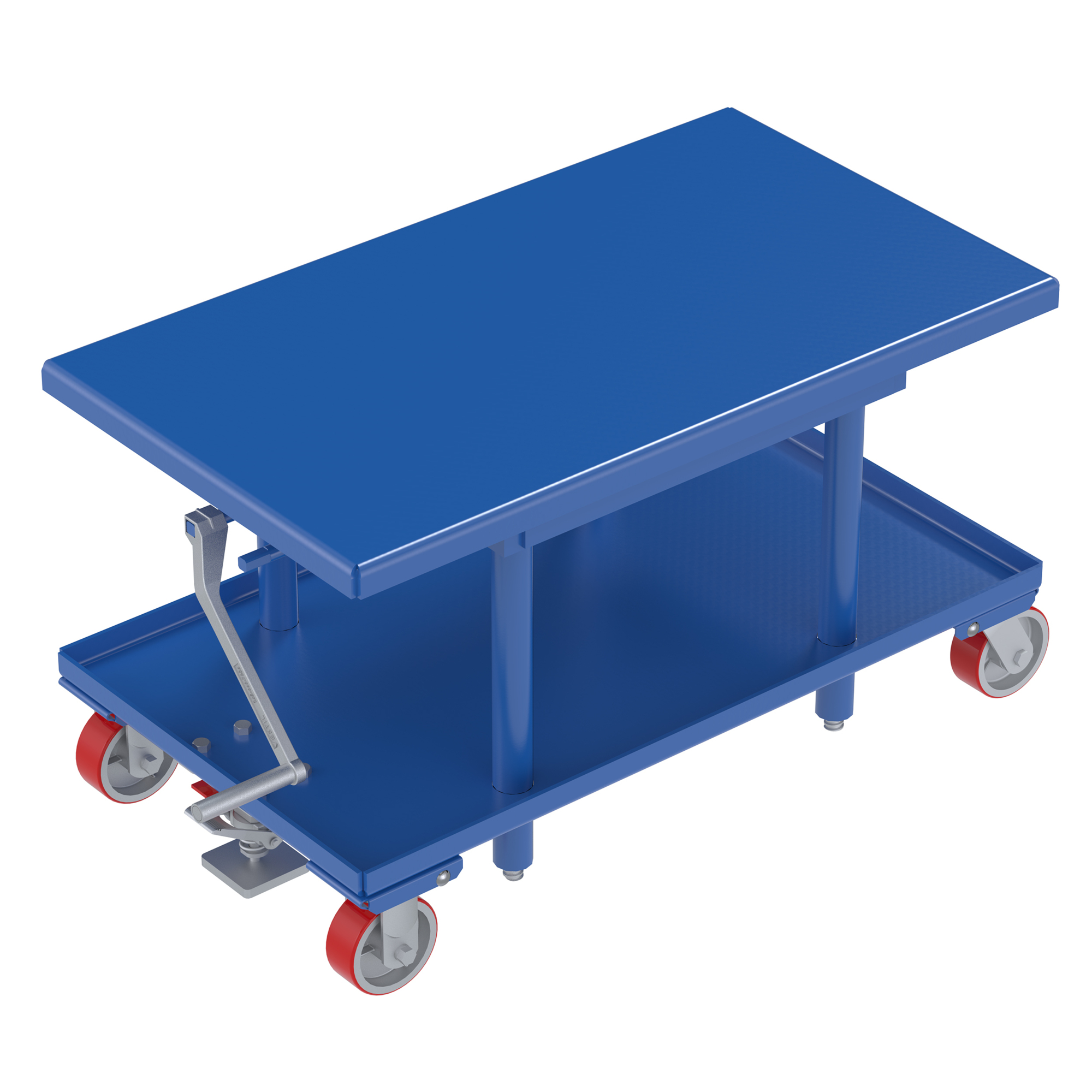 Vestil Steel Low Profile Post Table 24 In. x 42 In. 2000 Lb. Capacity Blue